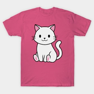 White kitty T-Shirt